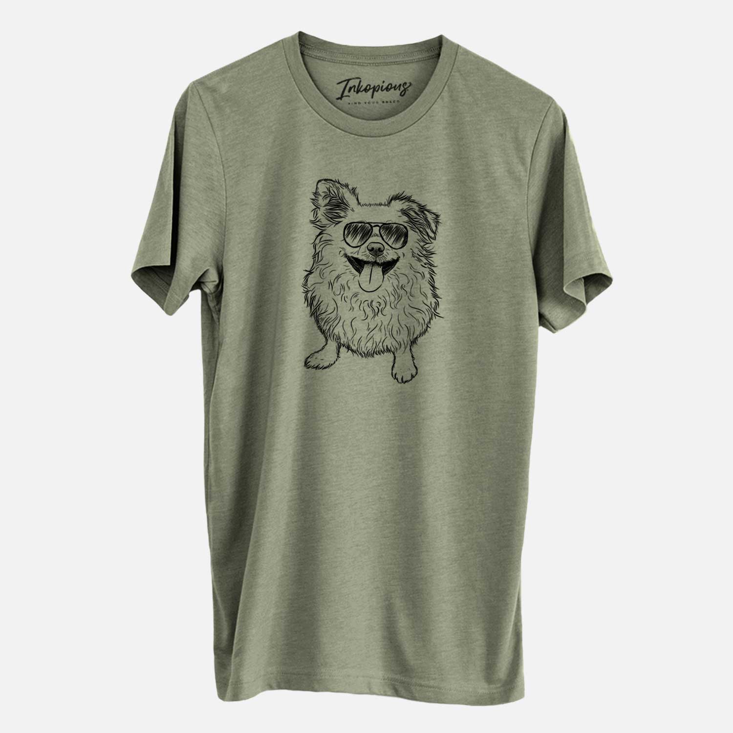 Aviator Stuart the Longhaired Chihuahua - Unisex Crewneck