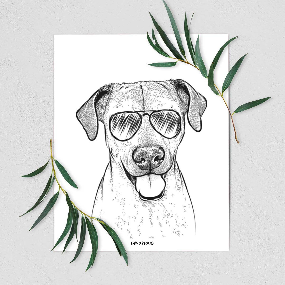 Sugar the American Staffordshire Mix Art Print