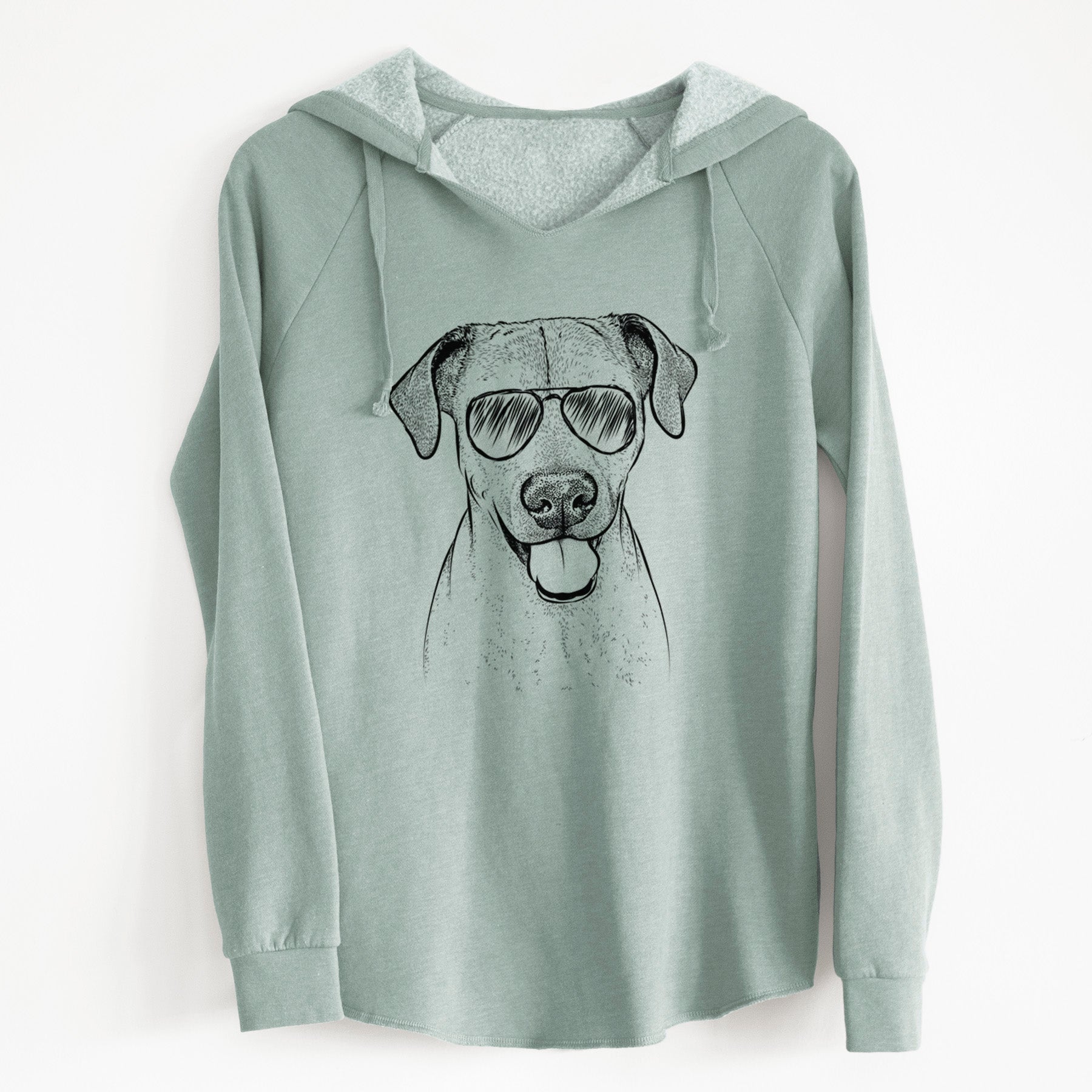 Aviator Sugar the American Staffordshire Mix - Cali Wave Hooded Sweatshirt