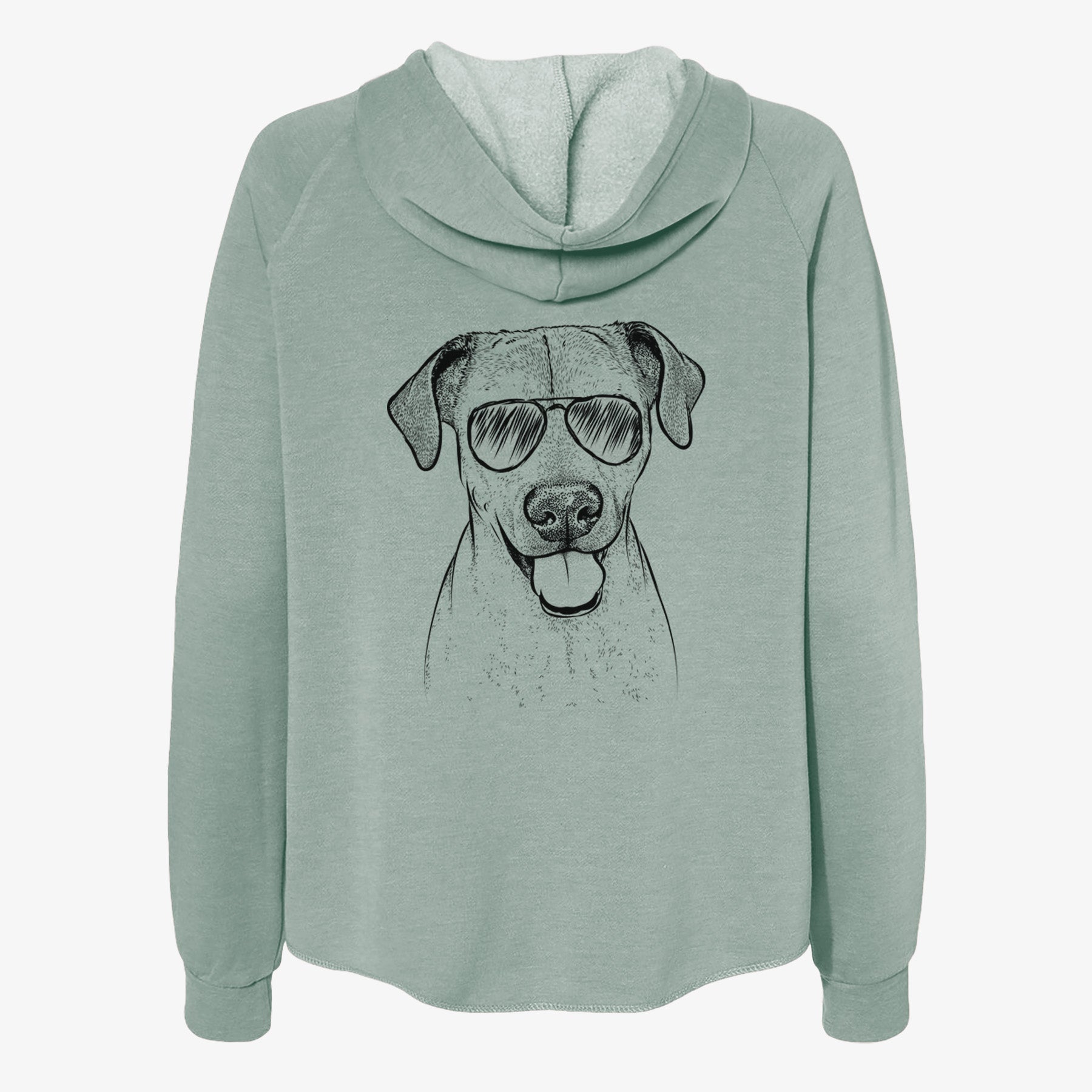 Sugar the American Staffordshire Mix - Women's Cali Wave Zip-Up Sweatshirt