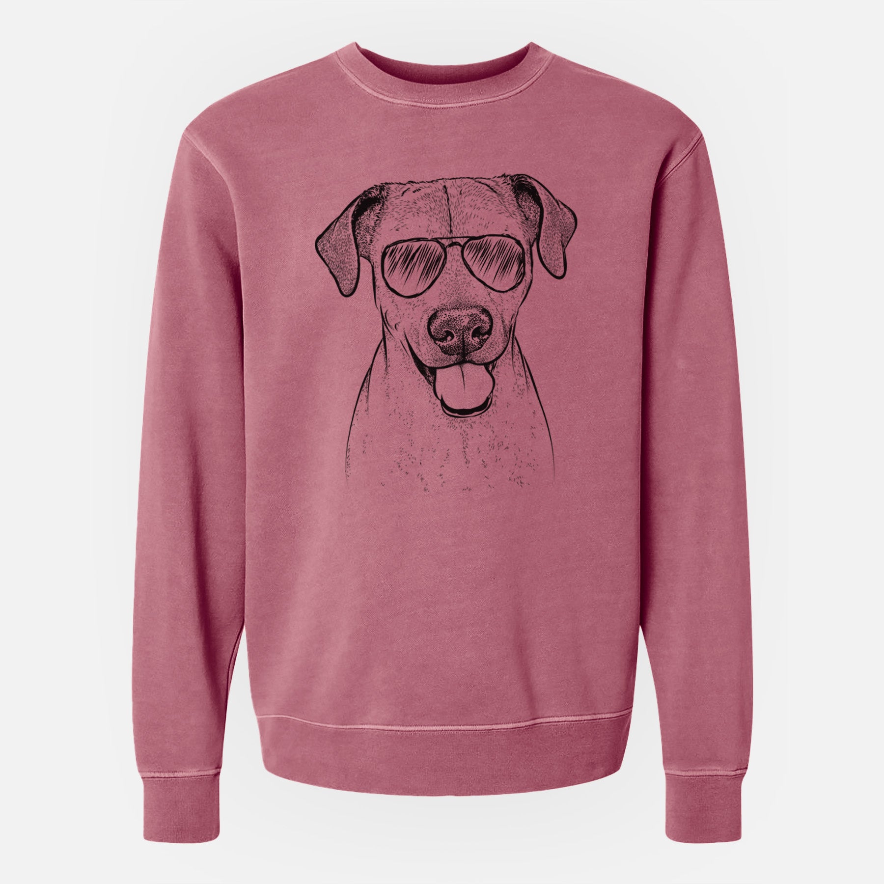 Aviator Sugar the American Staffordshire Mix - Unisex Pigment Dyed Crew Sweatshirt