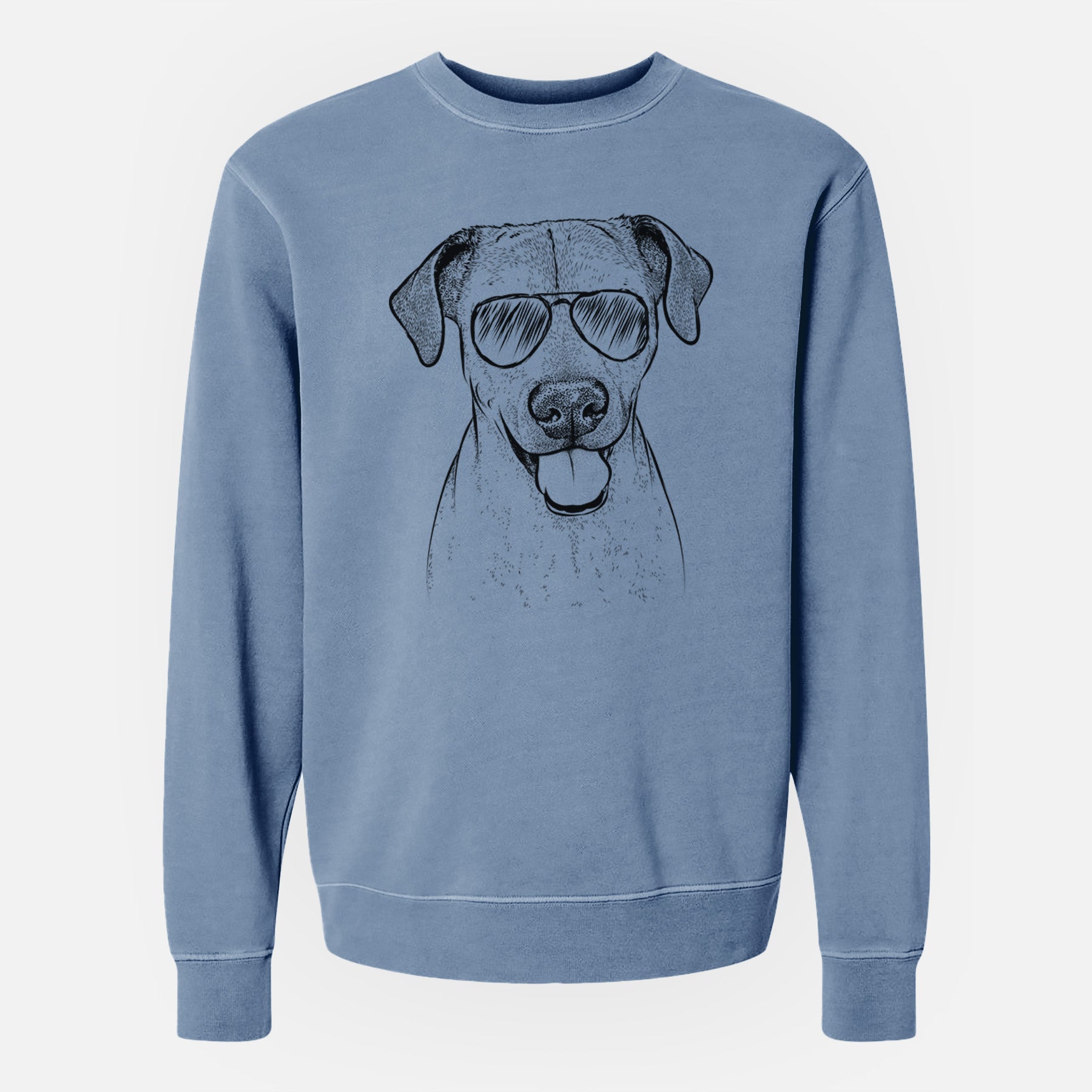 Aviator Sugar the American Staffordshire Mix - Unisex Pigment Dyed Crew Sweatshirt