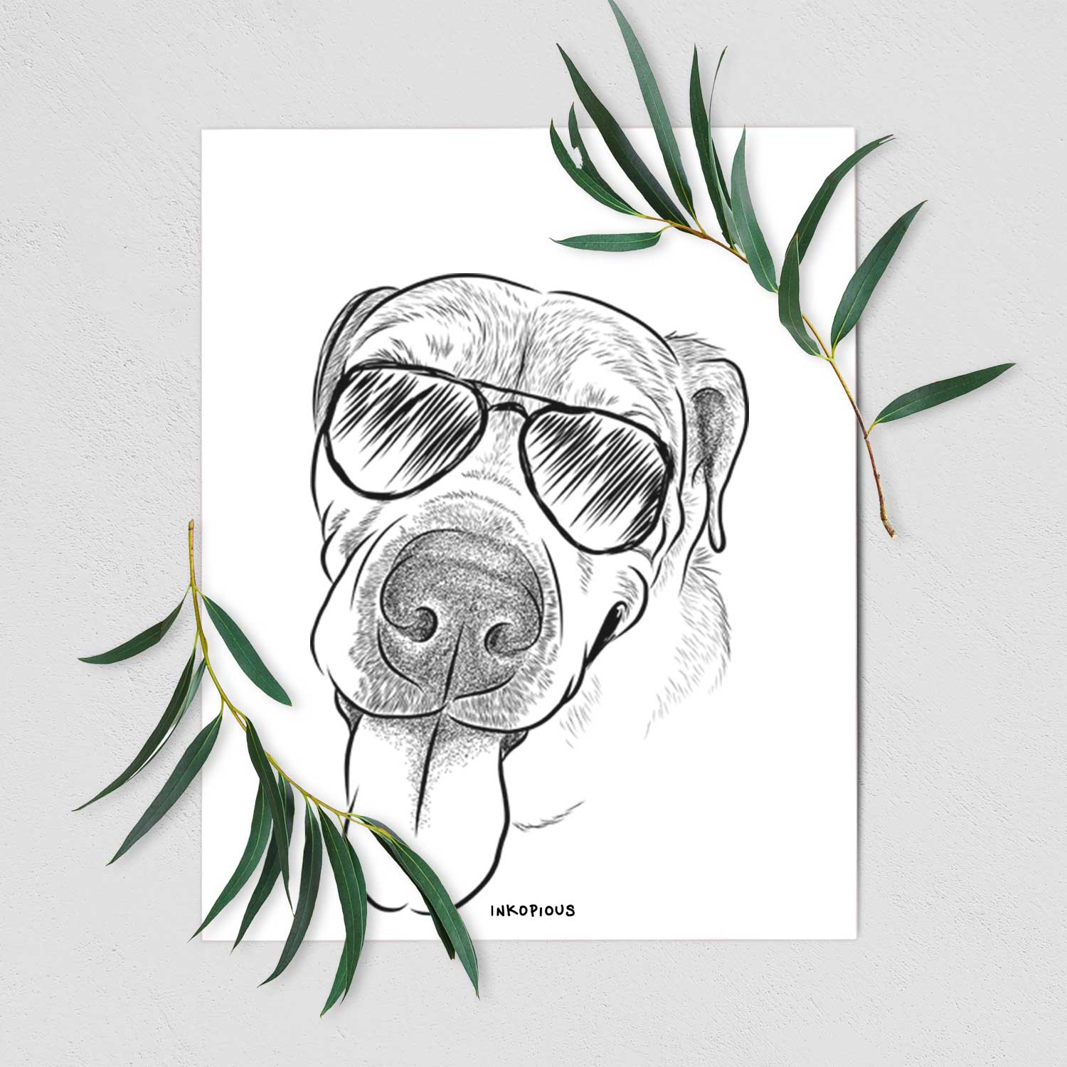 Sugar the Staffordshire Terrier Mix Art Print