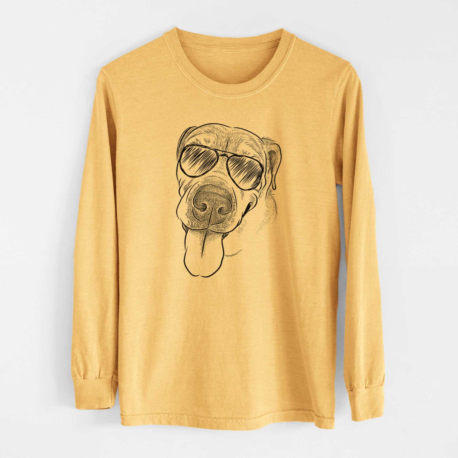 Aviators Sugar the Staffordshire Terrier Mix - Heavyweight 100% Cotton Long Sleeve