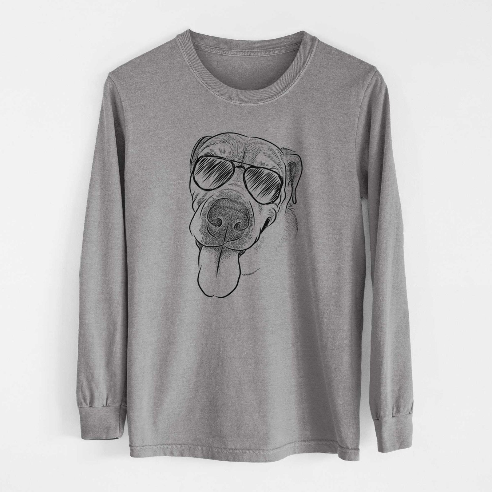 Aviators Sugar the Staffordshire Terrier Mix - Heavyweight 100% Cotton Long Sleeve