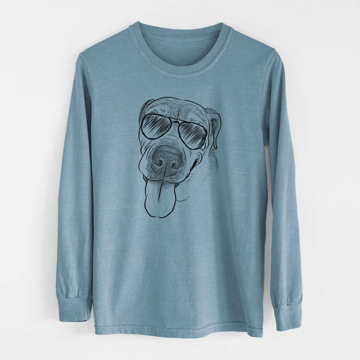 Aviators Sugar the Staffordshire Terrier Mix - Heavyweight 100% Cotton Long Sleeve