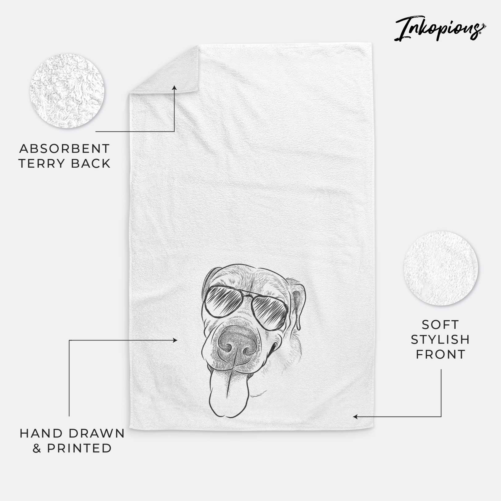 Sugar the Staffordshire Terrier Mix Decorative Hand Towel