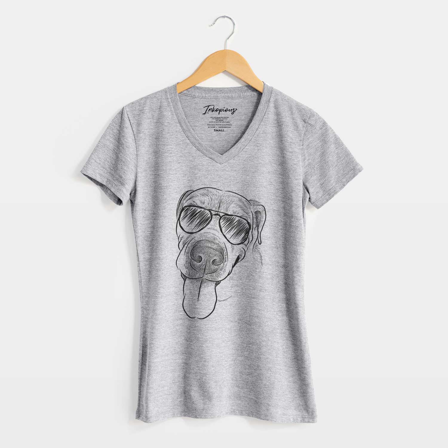 Aviator Sugar the Staffordshire Terrier Mix - Women's V-neck Shirt