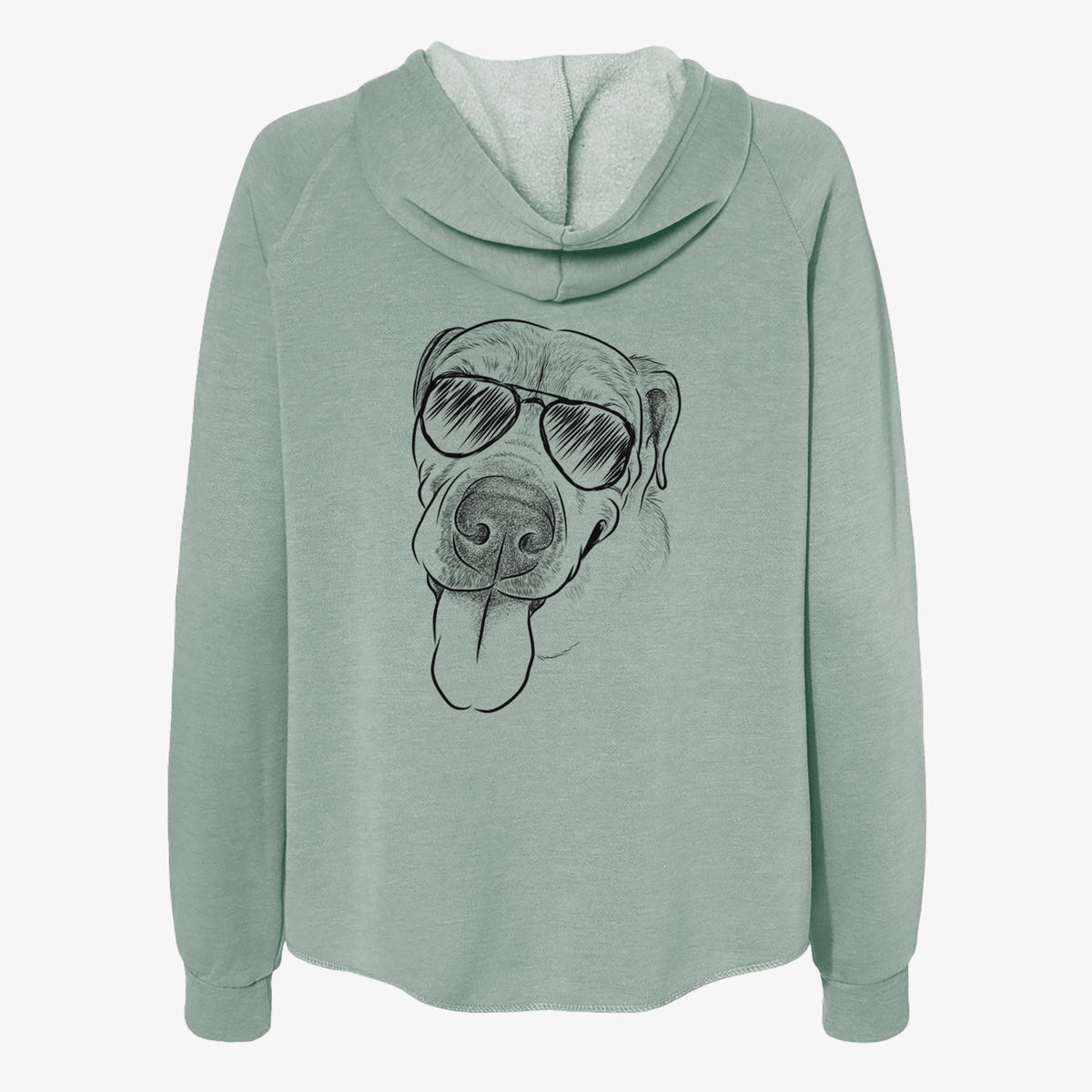 Sugar the Staffordshire Terrier Mix - Women's Cali Wave Zip-Up Sweatshirt