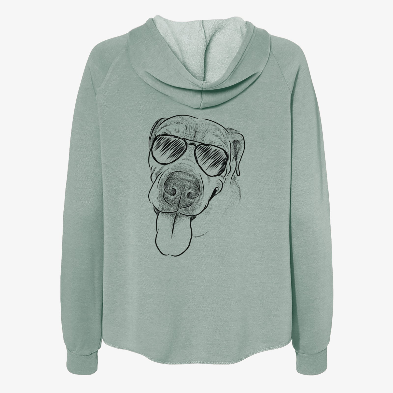 Sugar the Staffordshire Terrier Mix - Women's Cali Wave Zip-Up Sweatshirt