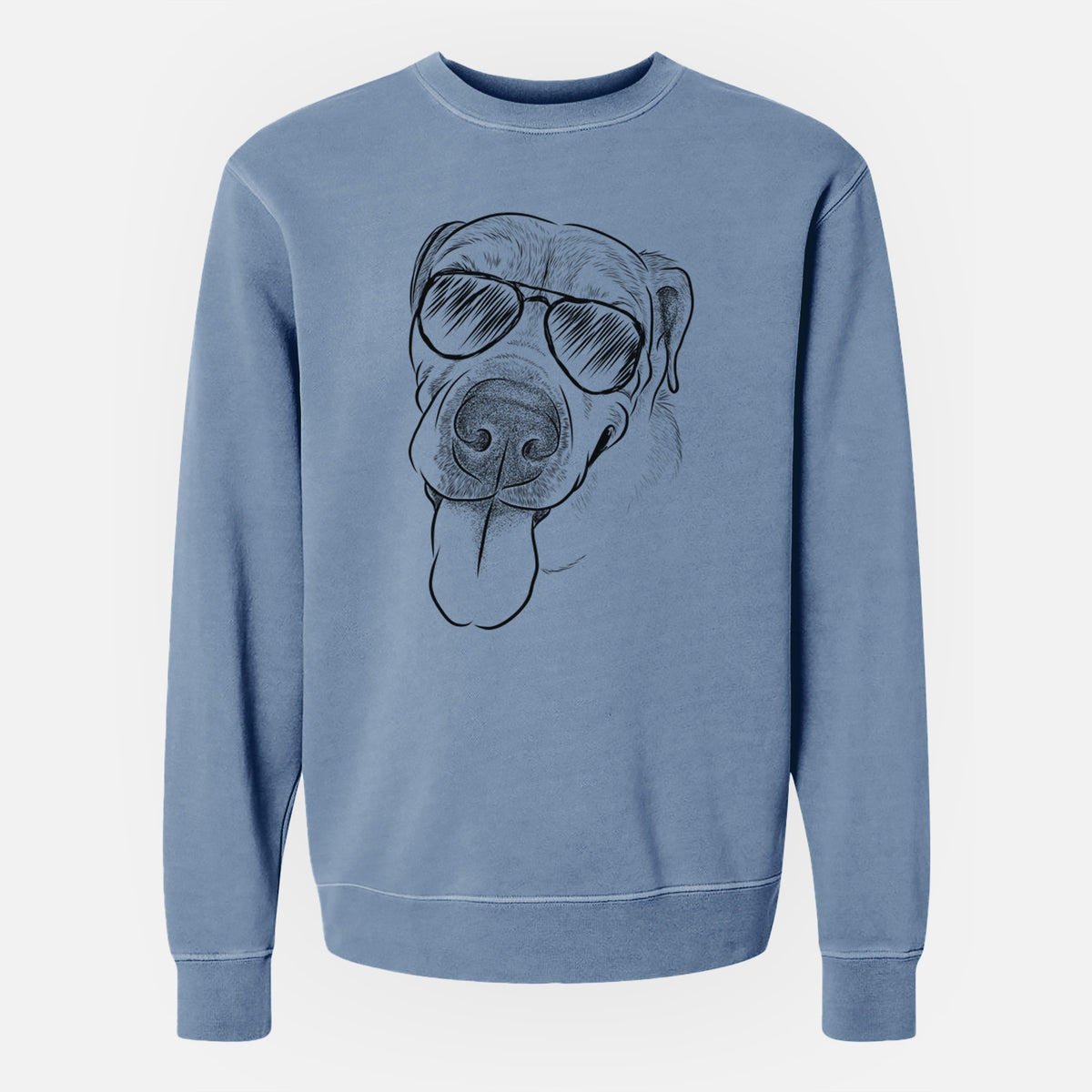 Aviator Sugar the Staffordshire Terrier Mix - Unisex Pigment Dyed Crew Sweatshirt
