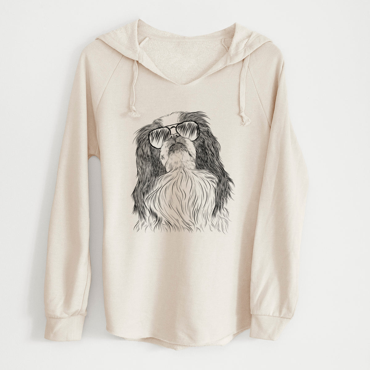 Aviator Suki the Japanese Chin - Cali Wave Hooded Sweatshirt