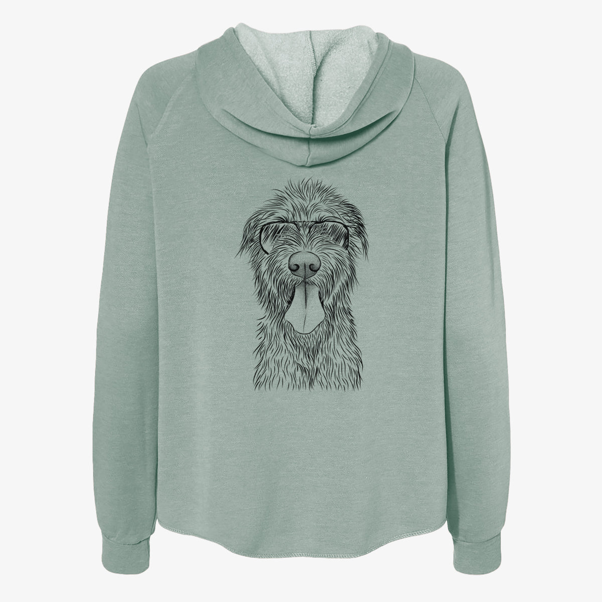 Sullivan the Irish Wolfhound - Women's Cali Wave Zip-Up Sweatshirt