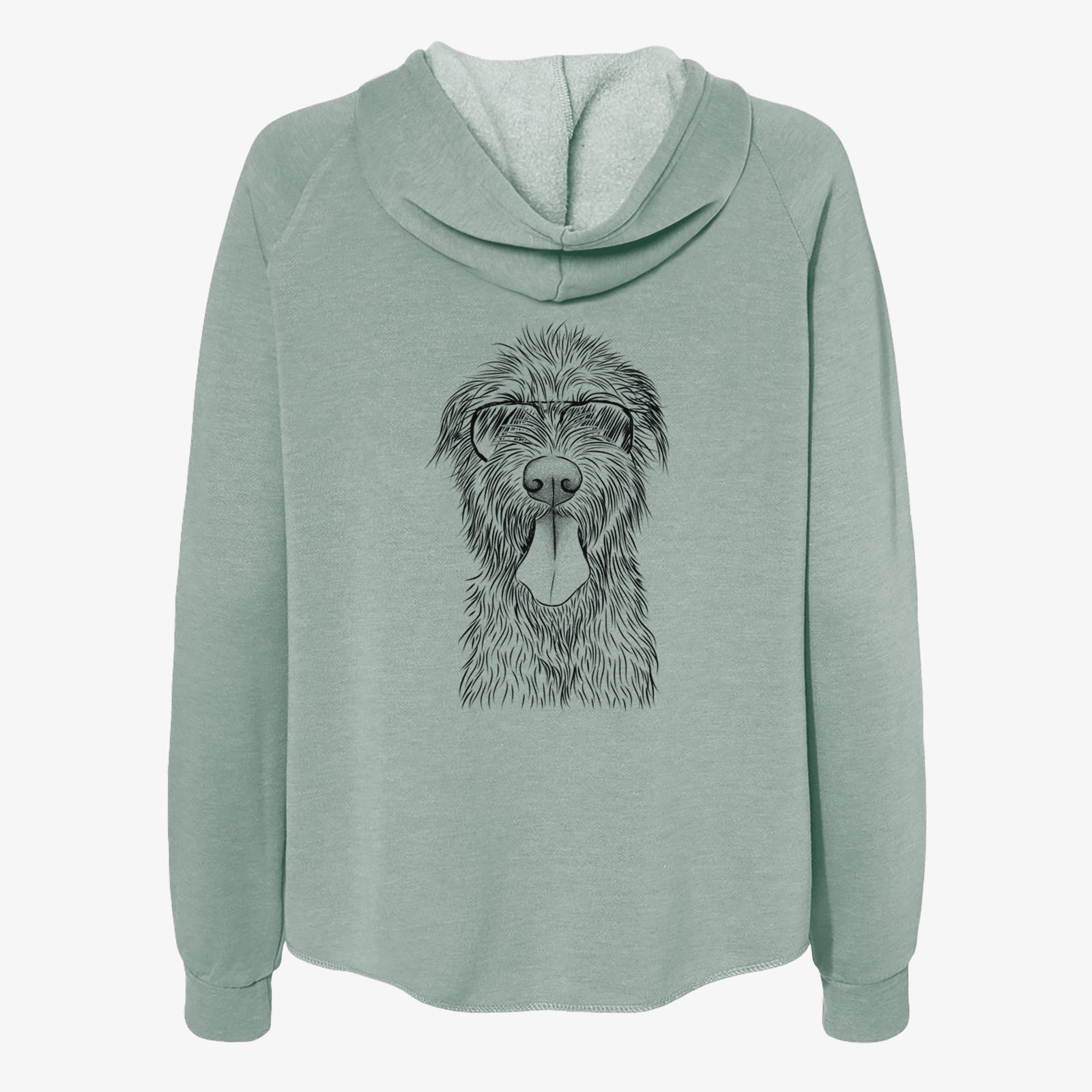 Sullivan the Irish Wolfhound - Women's Cali Wave Zip-Up Sweatshirt