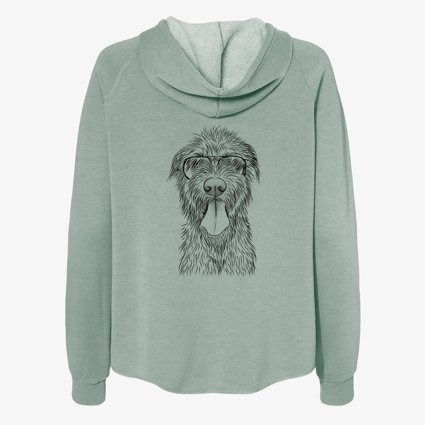 Sullivan the Irish Wolfhound - Women's Cali Wave Zip-Up Sweatshirt