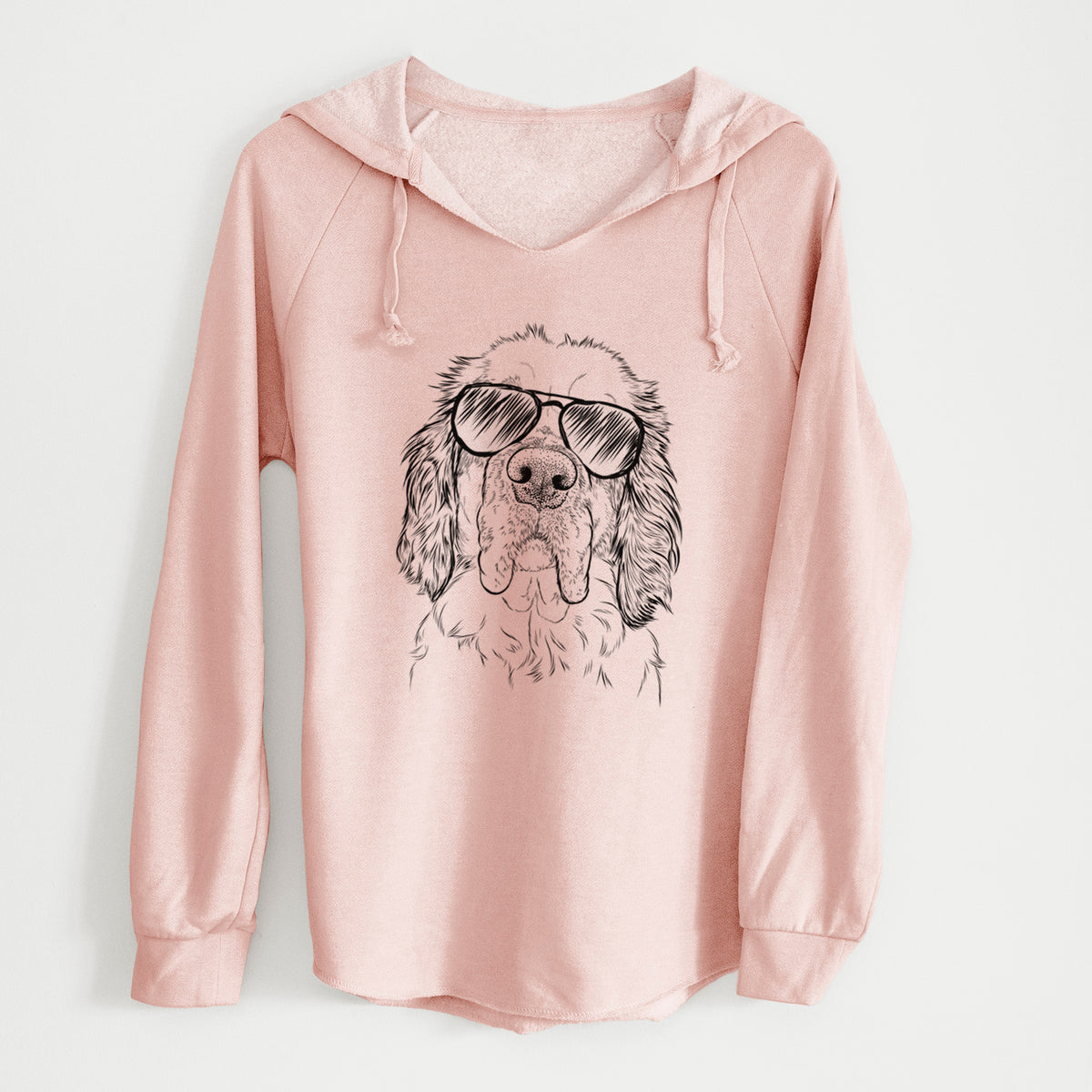 Aviator Sully the Clumber Spaniel - Cali Wave Hooded Sweatshirt
