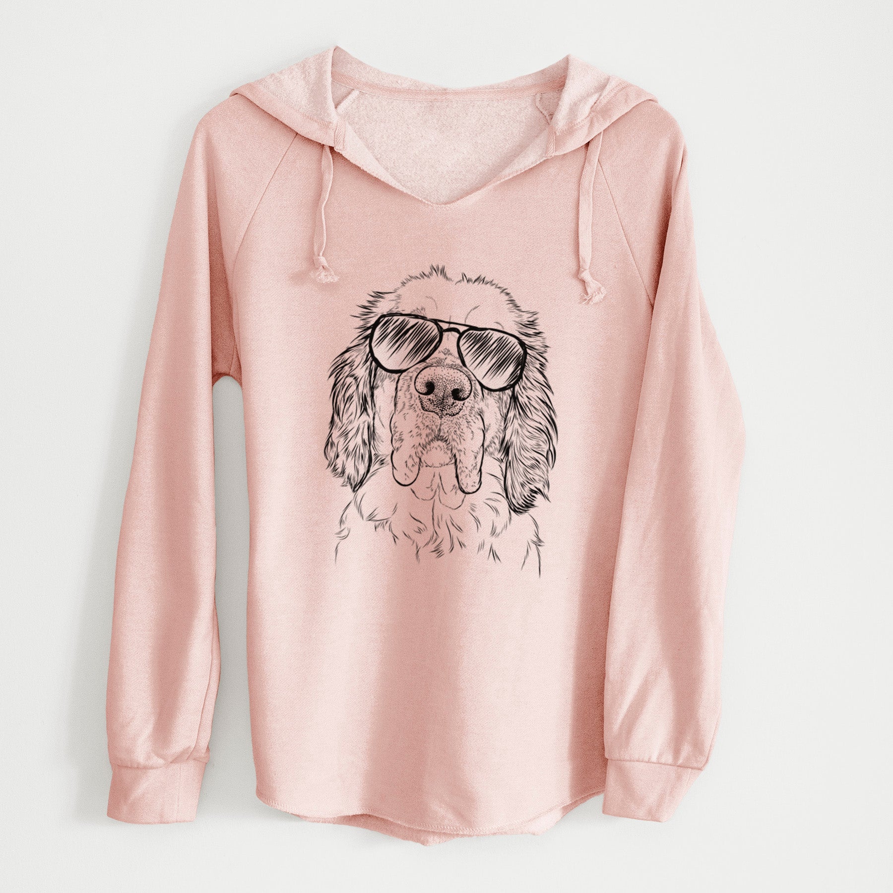 Aviator Sully the Clumber Spaniel - Cali Wave Hooded Sweatshirt