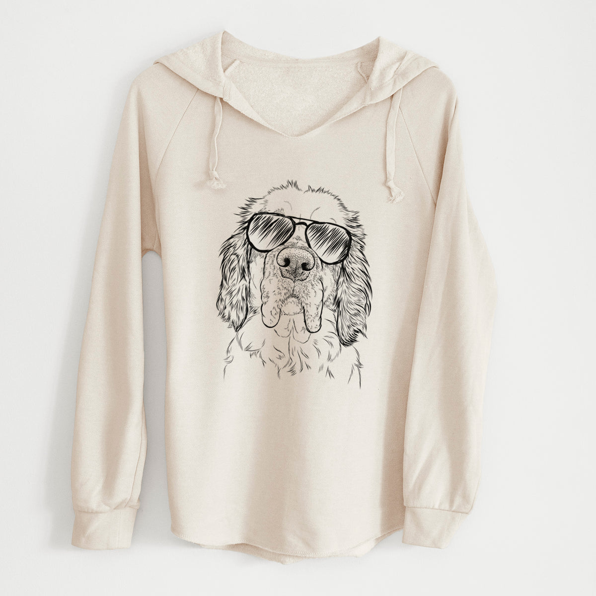 Aviator Sully the Clumber Spaniel - Cali Wave Hooded Sweatshirt