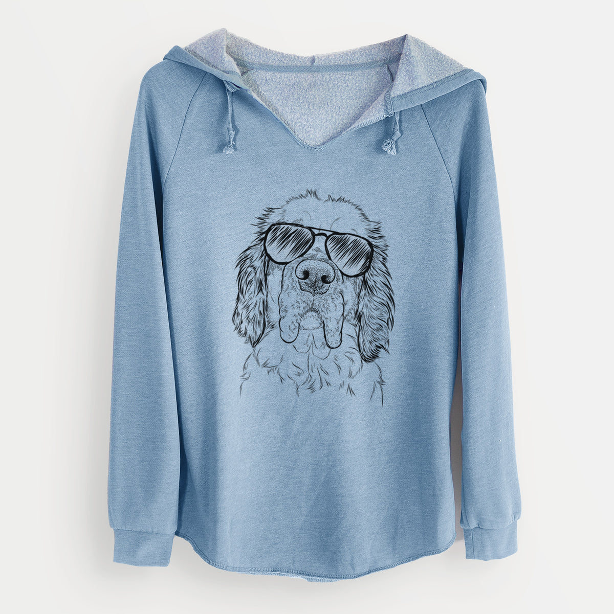 Aviator Sully the Clumber Spaniel - Cali Wave Hooded Sweatshirt