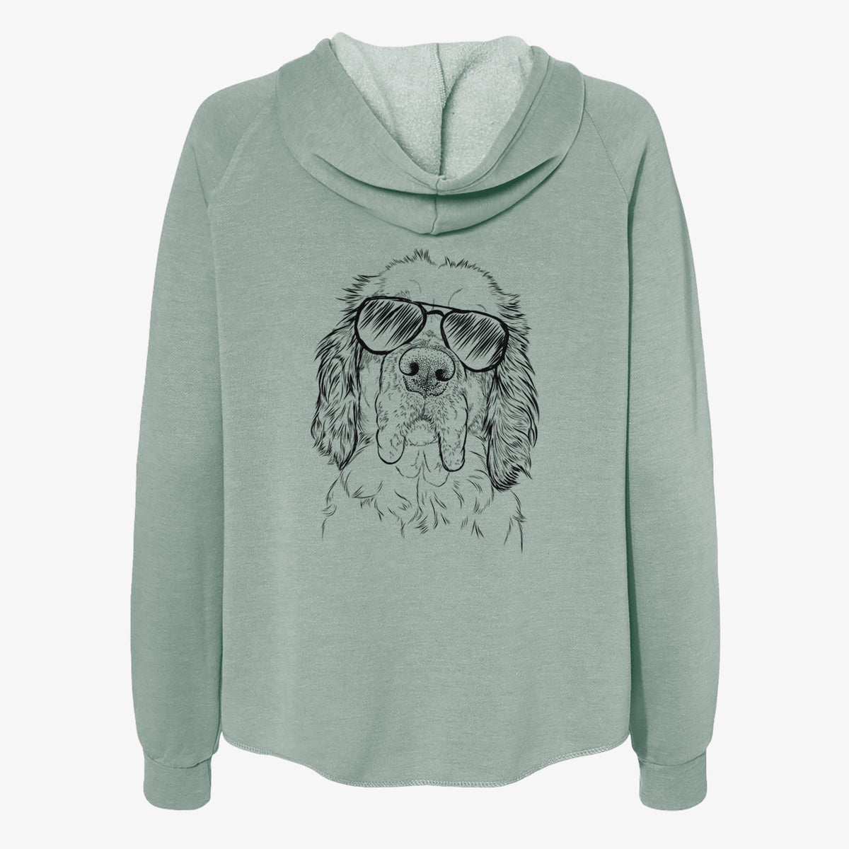 Sully the Clumber Spaniel - Women's Cali Wave Zip-Up Sweatshirt