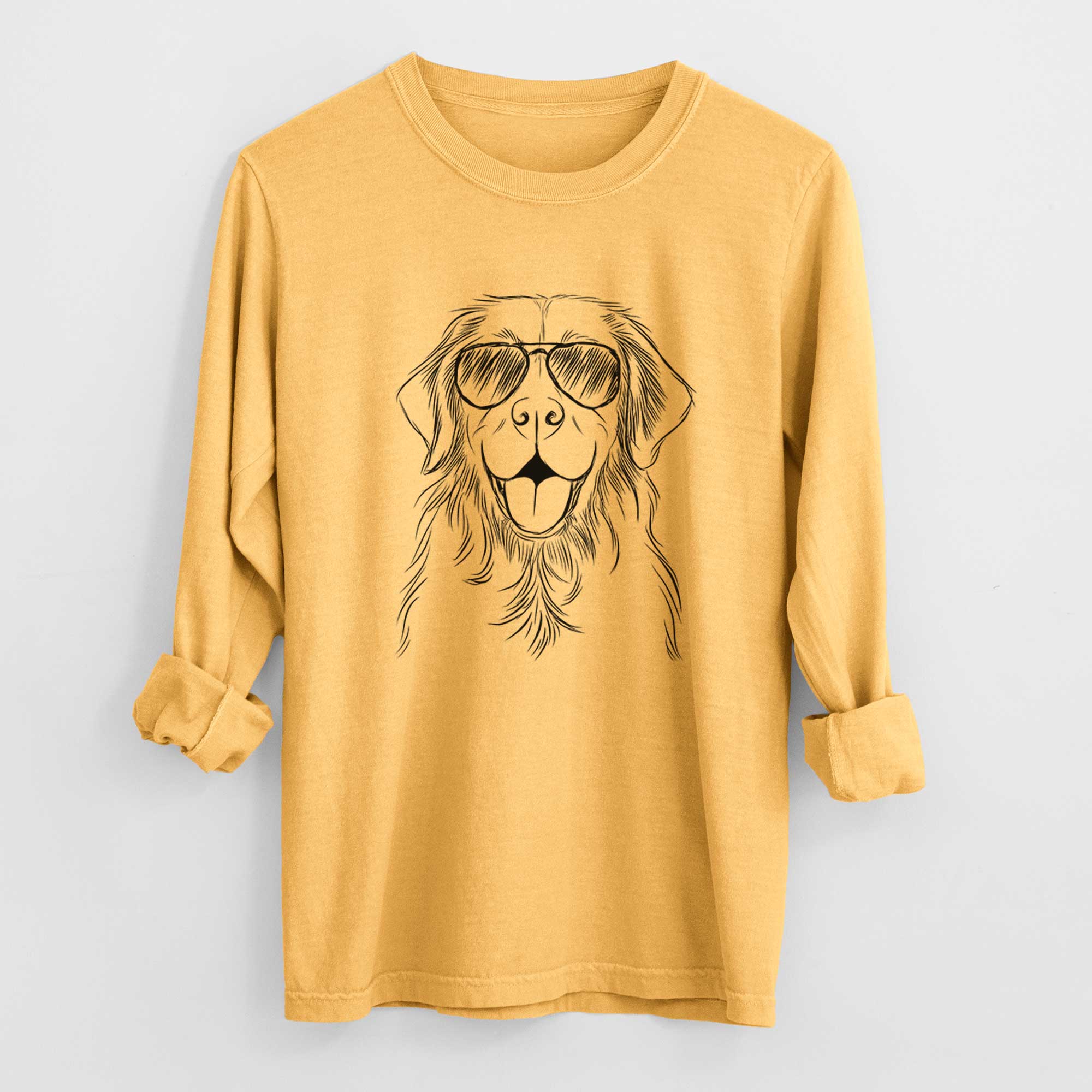 Aviators Sunny the Golden Retriever - Heavyweight 100% Cotton Long Sleeve