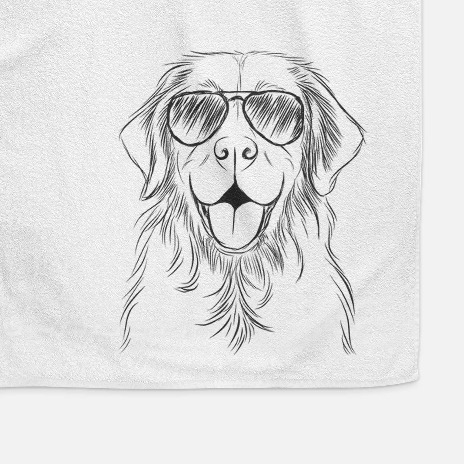 Sunny the Golden Retriever Decorative Hand Towel