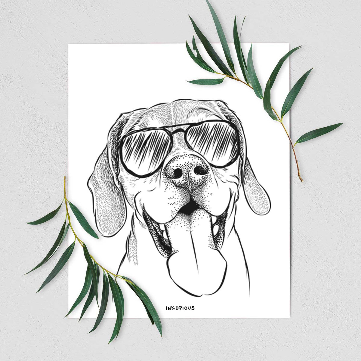 Sunny the Beagle Art Print