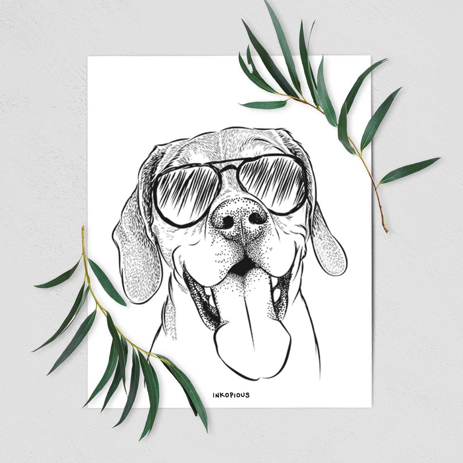 Sunny the Beagle Art Print