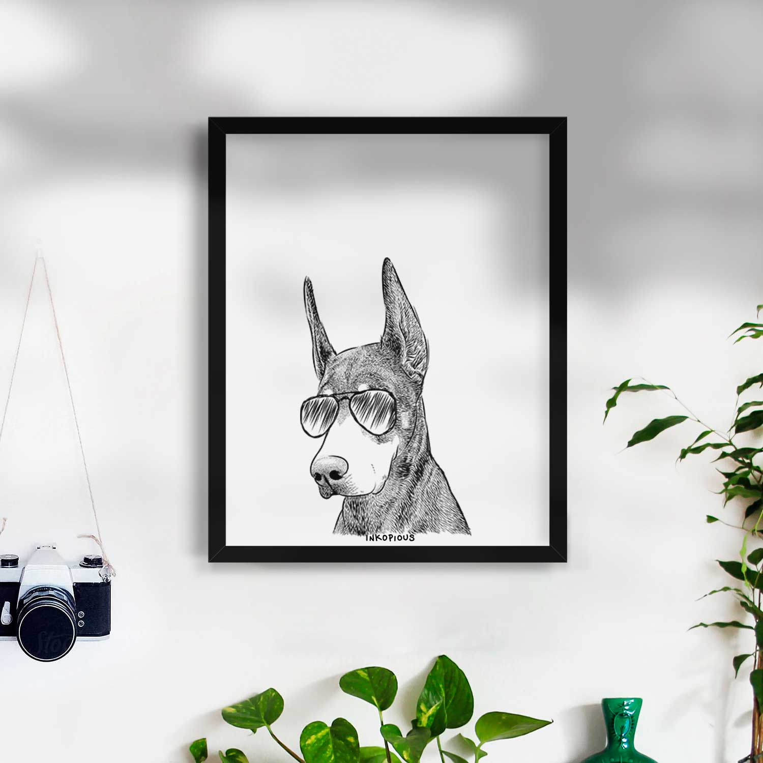 Sunny the Doberman Pinscher Art Print