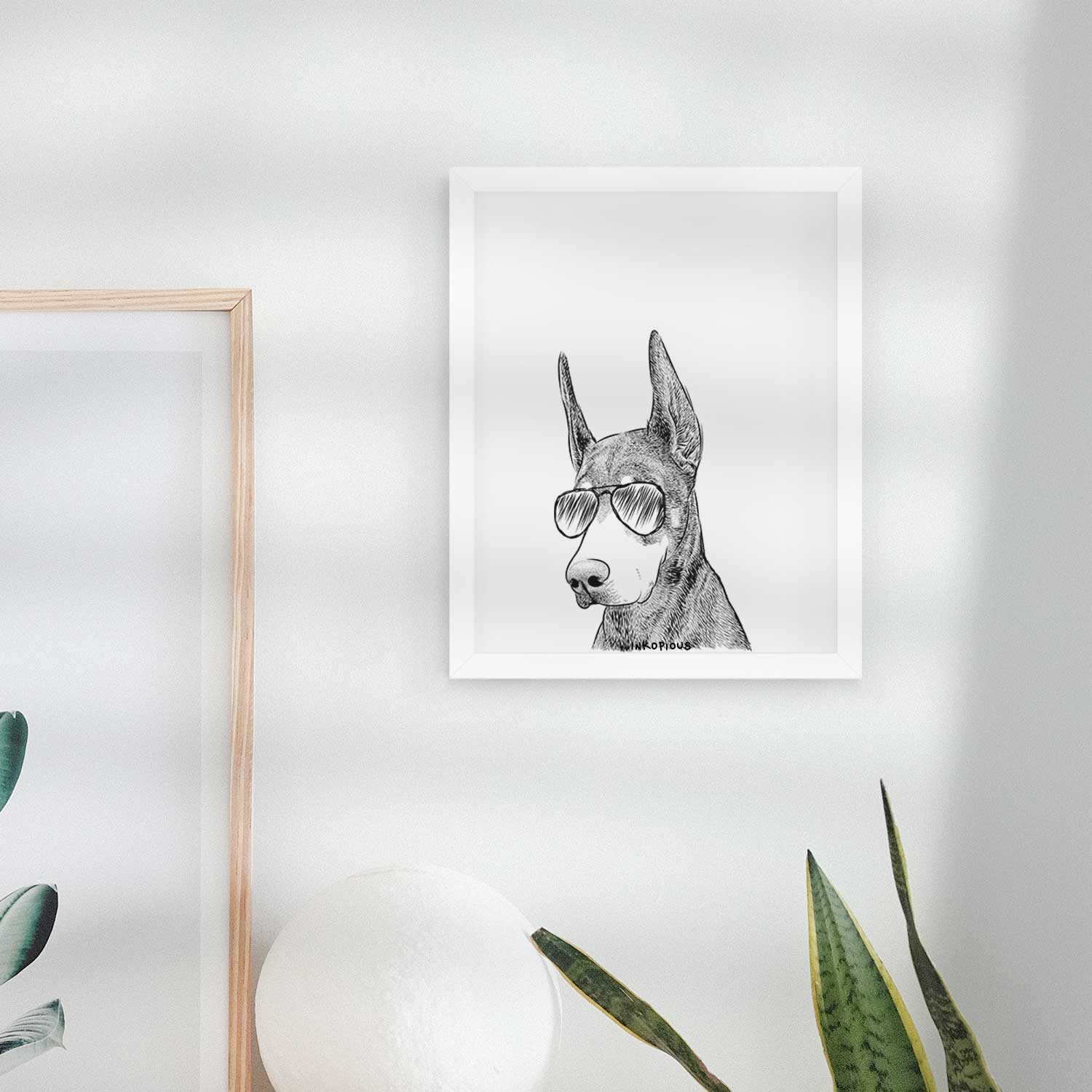 Sunny the Doberman Pinscher Art Print