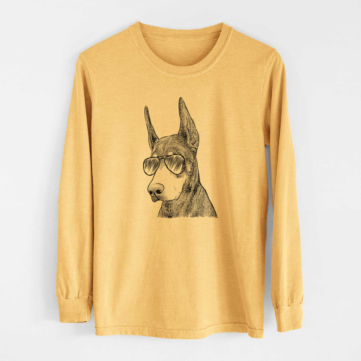 Aviators Sunny the Doberman Pinscher - Heavyweight 100% Cotton Long Sleeve