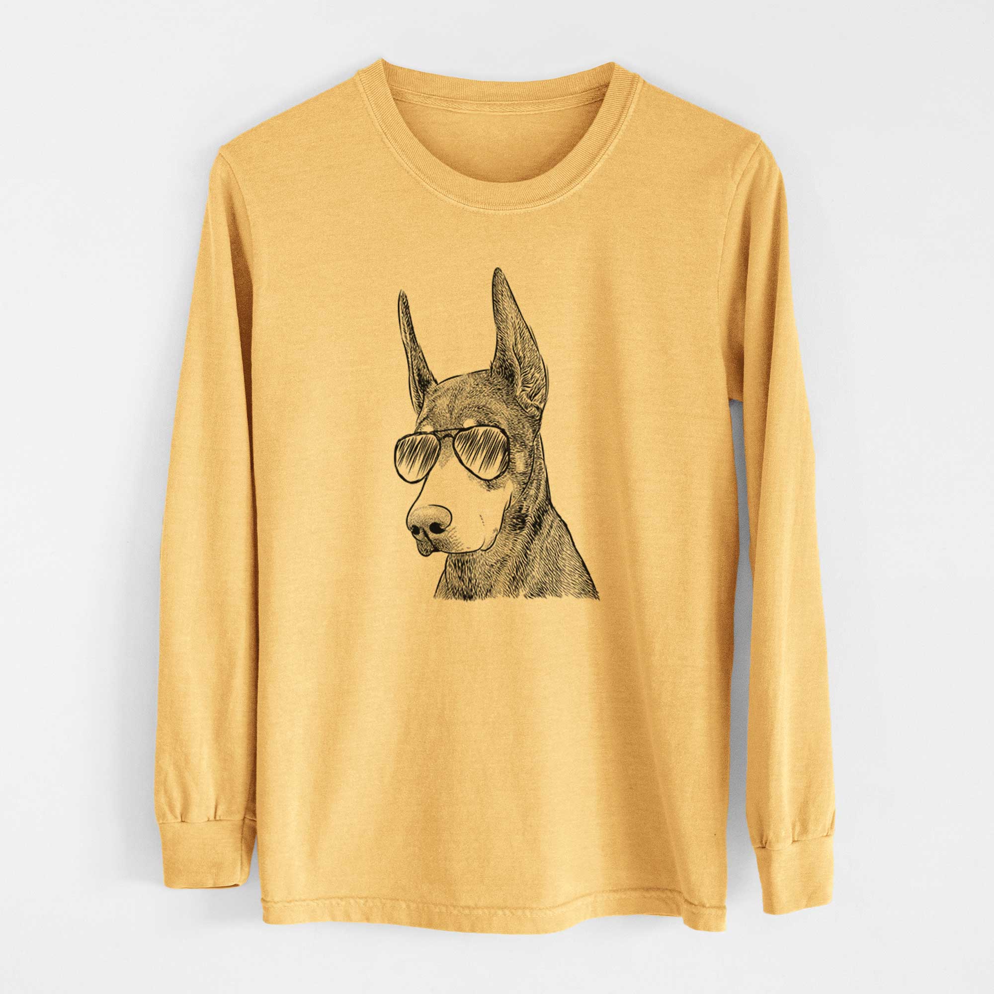 Aviators Sunny the Doberman Pinscher - Heavyweight 100% Cotton Long Sleeve