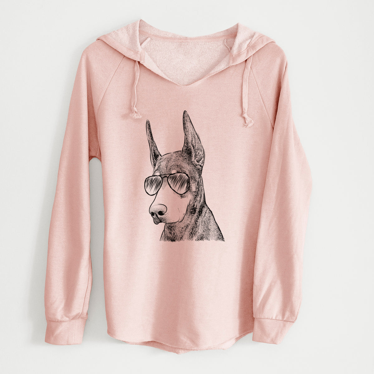 Aviator Sunny the Doberman Pinscher - Cali Wave Hooded Sweatshirt