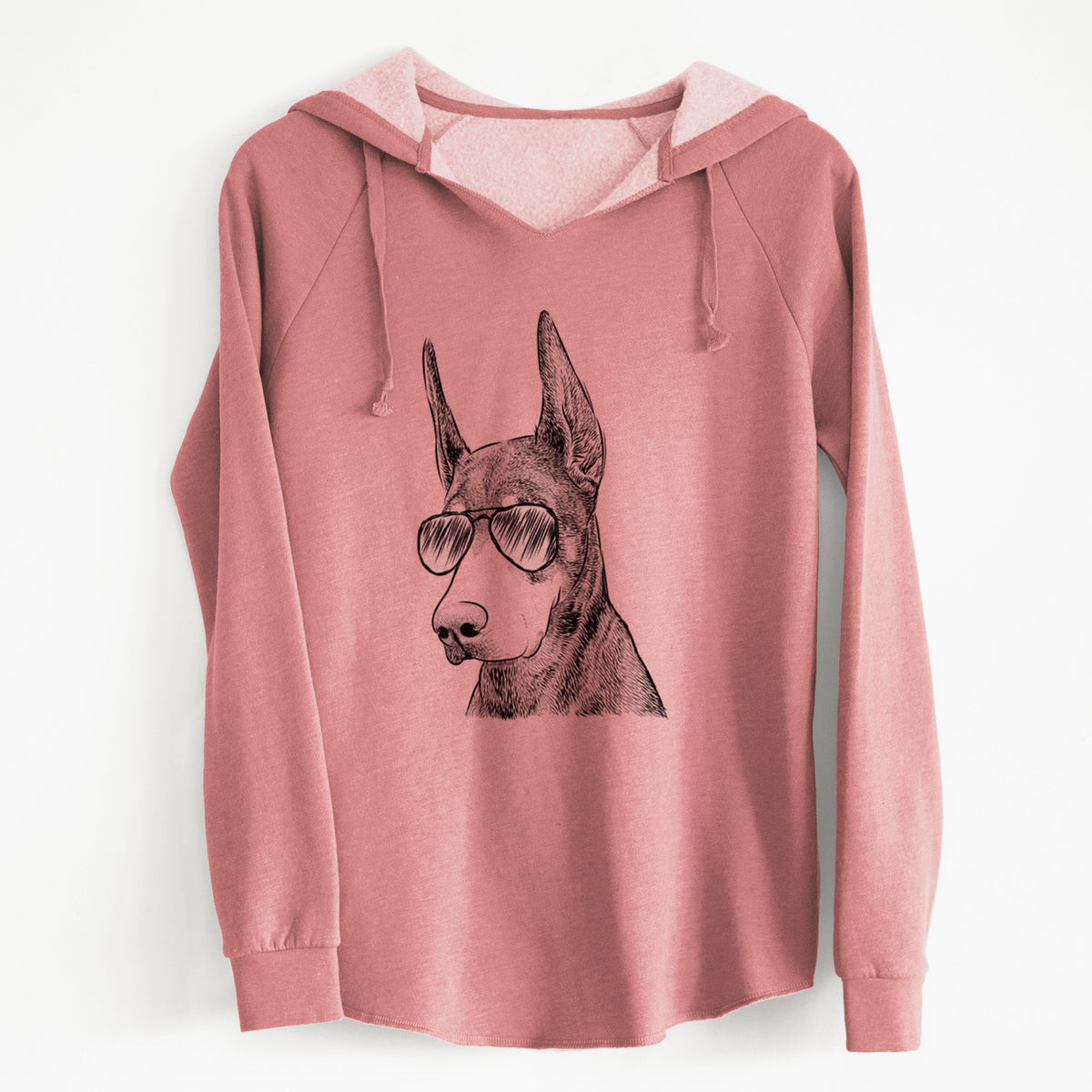 Aviator Sunny the Doberman Pinscher - Cali Wave Hooded Sweatshirt