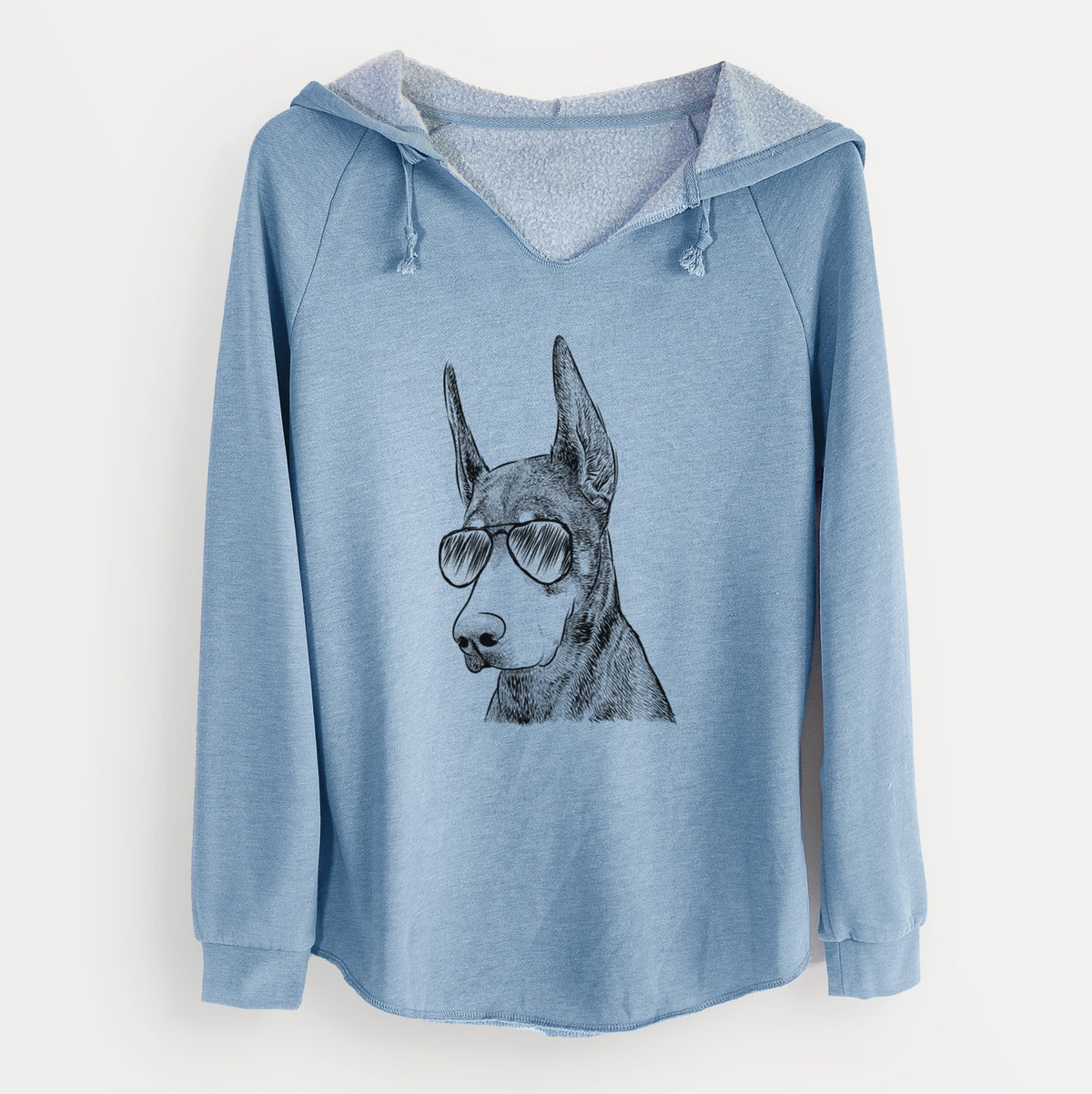 Aviator Sunny the Doberman Pinscher - Cali Wave Hooded Sweatshirt