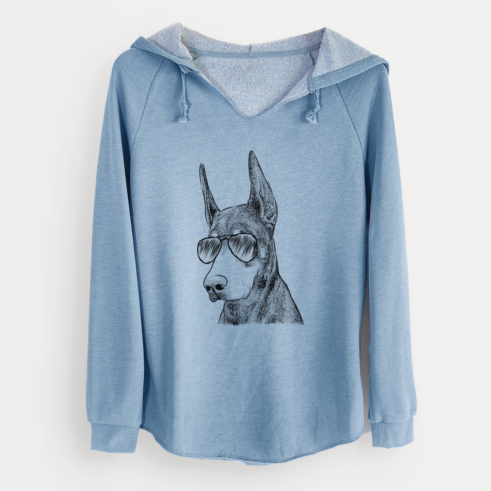 Aviator Sunny the Doberman Pinscher - Cali Wave Hooded Sweatshirt