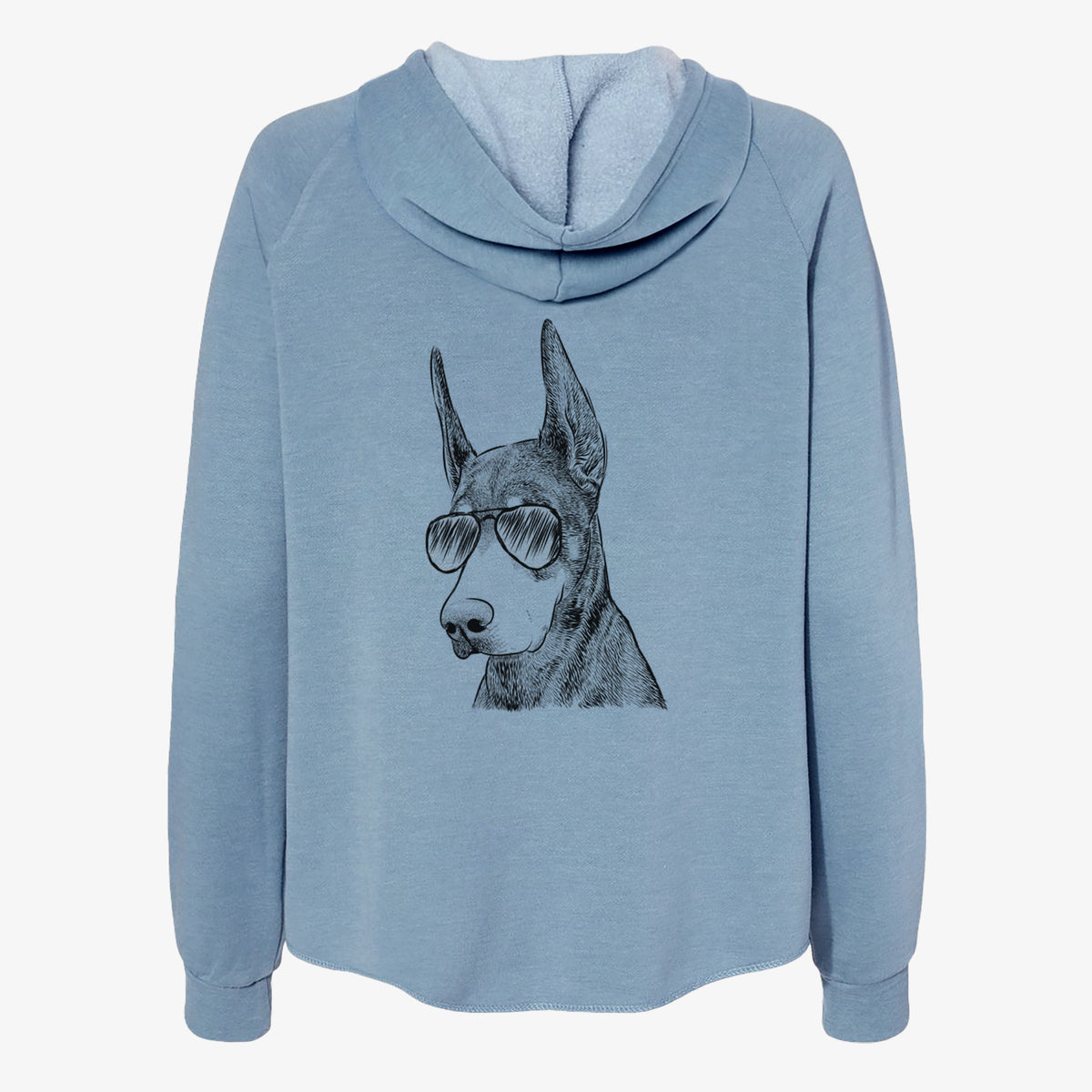 Sunny the Doberman Pinscher - Women's Cali Wave Zip-Up Sweatshirt