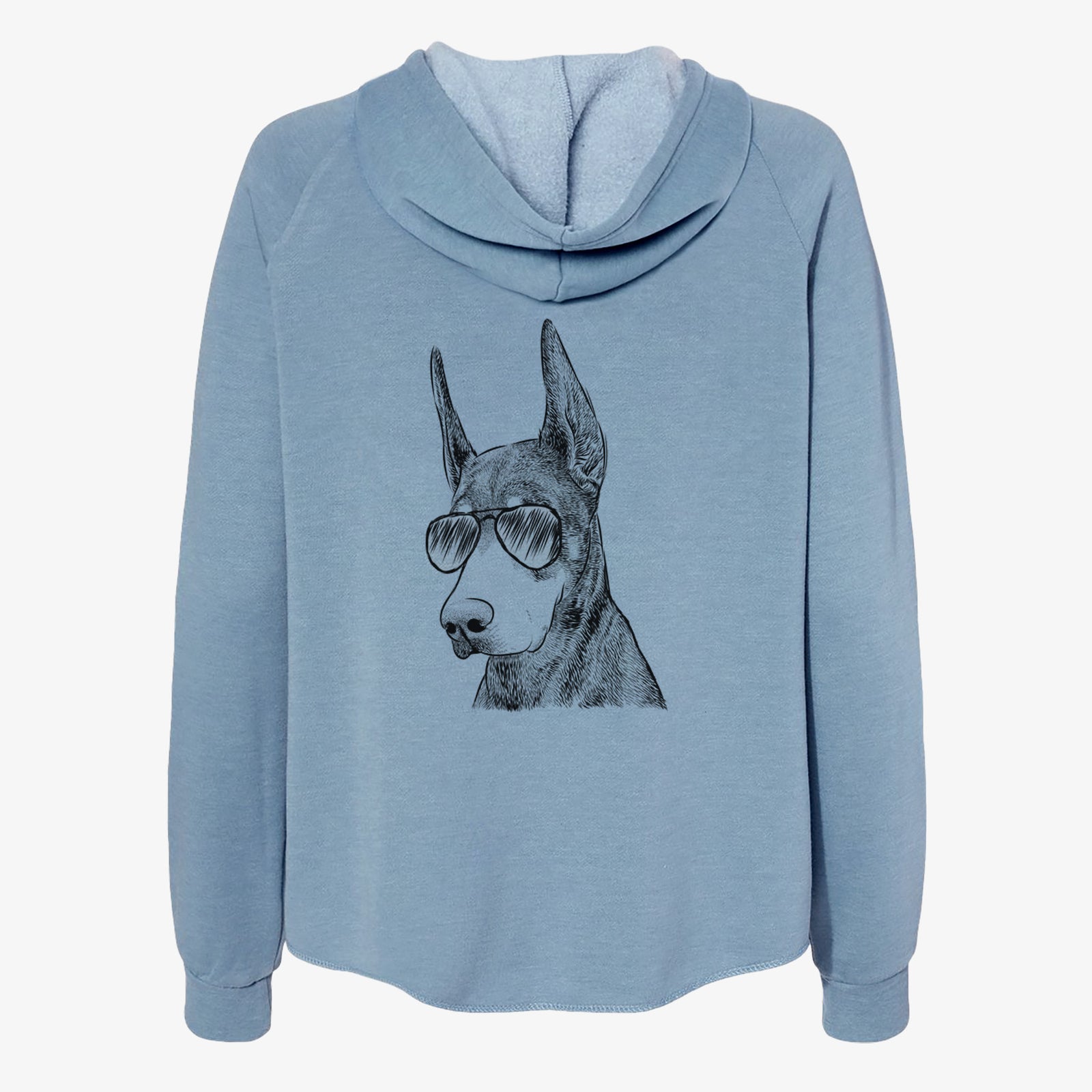 Sunny the Doberman Pinscher - Women's Cali Wave Zip-Up Sweatshirt
