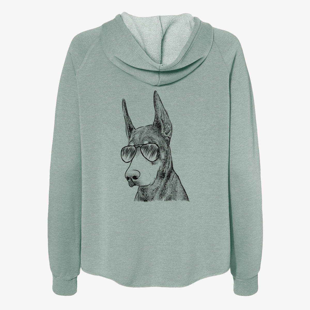 Sunny the Doberman Pinscher - Women's Cali Wave Zip-Up Sweatshirt