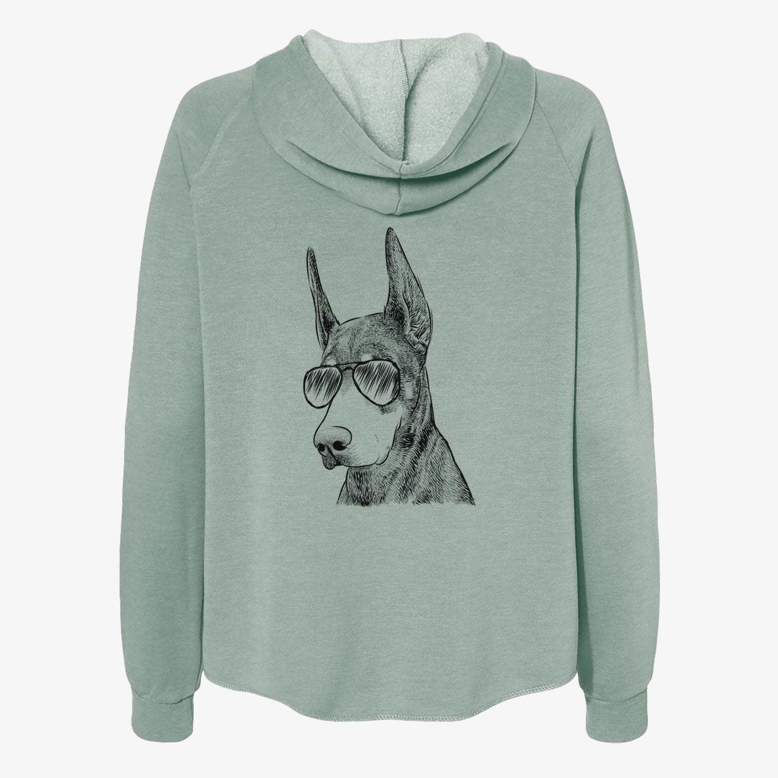Sunny the Doberman Pinscher - Women's Cali Wave Zip-Up Sweatshirt