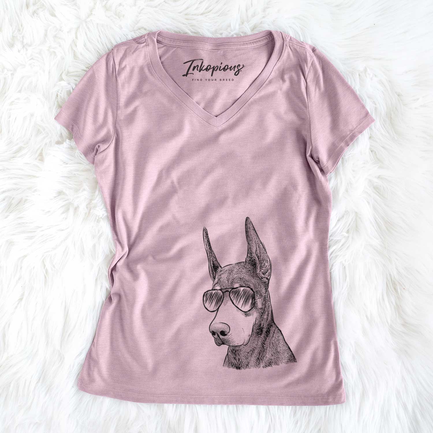 Sunny the Doberman Pinscher - Women's V-neck Shirt