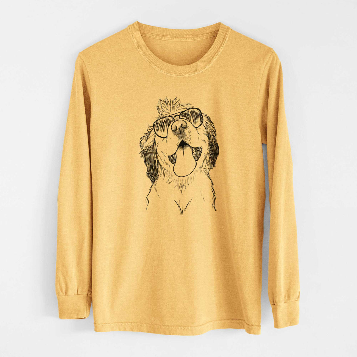 Aviators Sven the Double Merle Spaniel Aussie Mix - Heavyweight 100% Cotton Long Sleeve