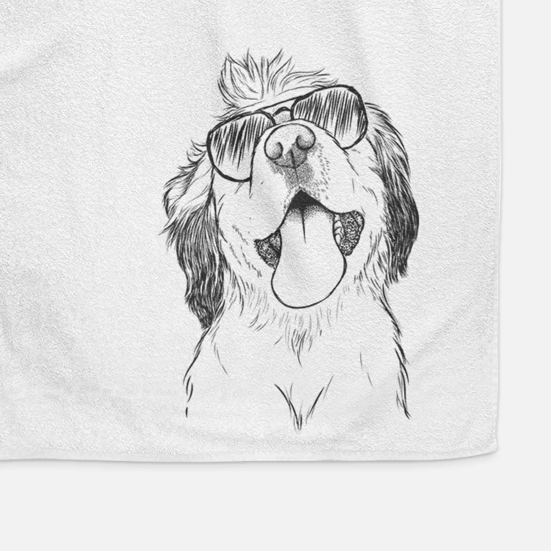 Sven the Double Merle Spaniel Aussie Mix Decorative Hand Towel