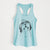 Sven the Double Merle Spaniel Aussie Mix - Women's Racerback Tanktop