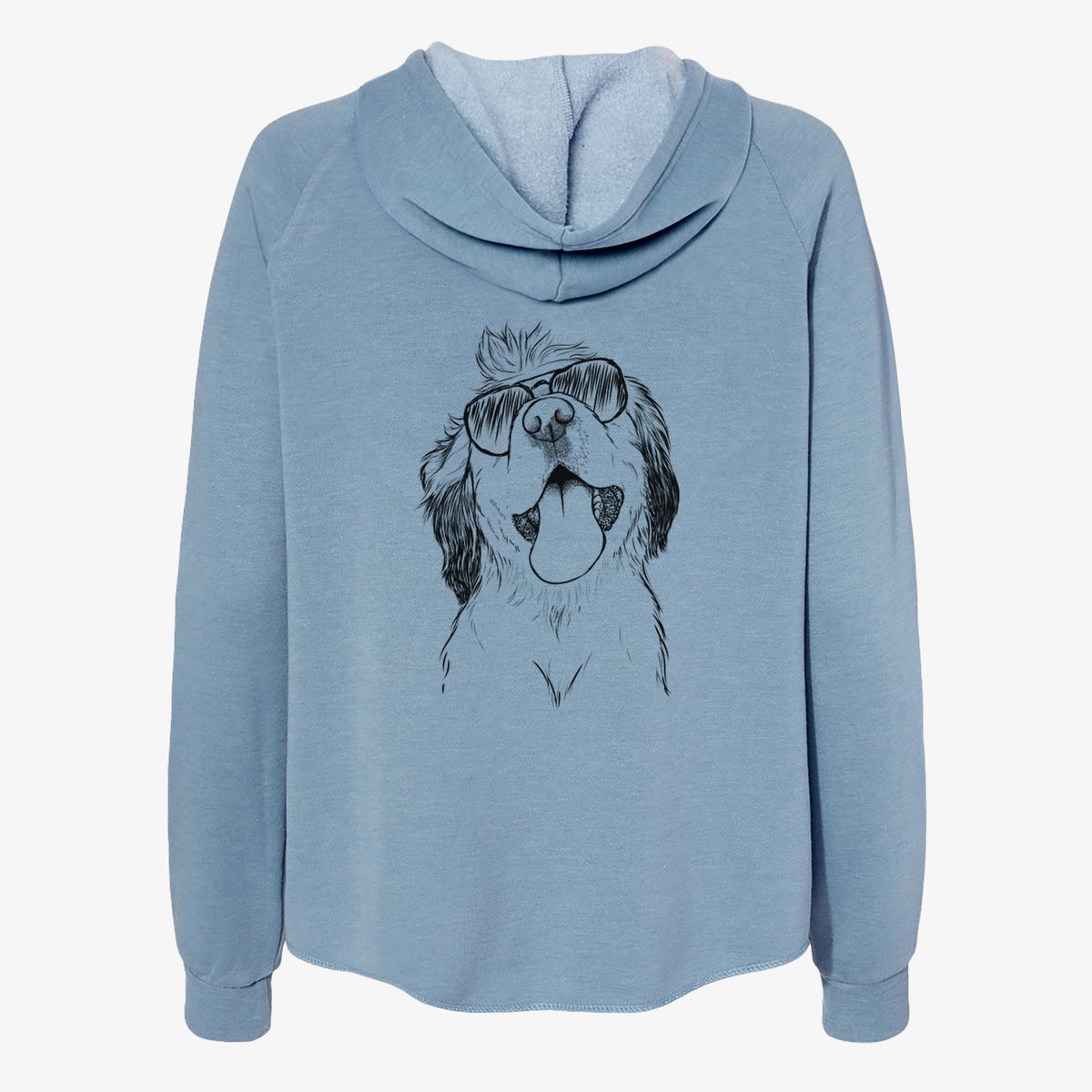 Sven the Double Merle Spaniel Aussie Mix - Women's Cali Wave Zip-Up Sweatshirt