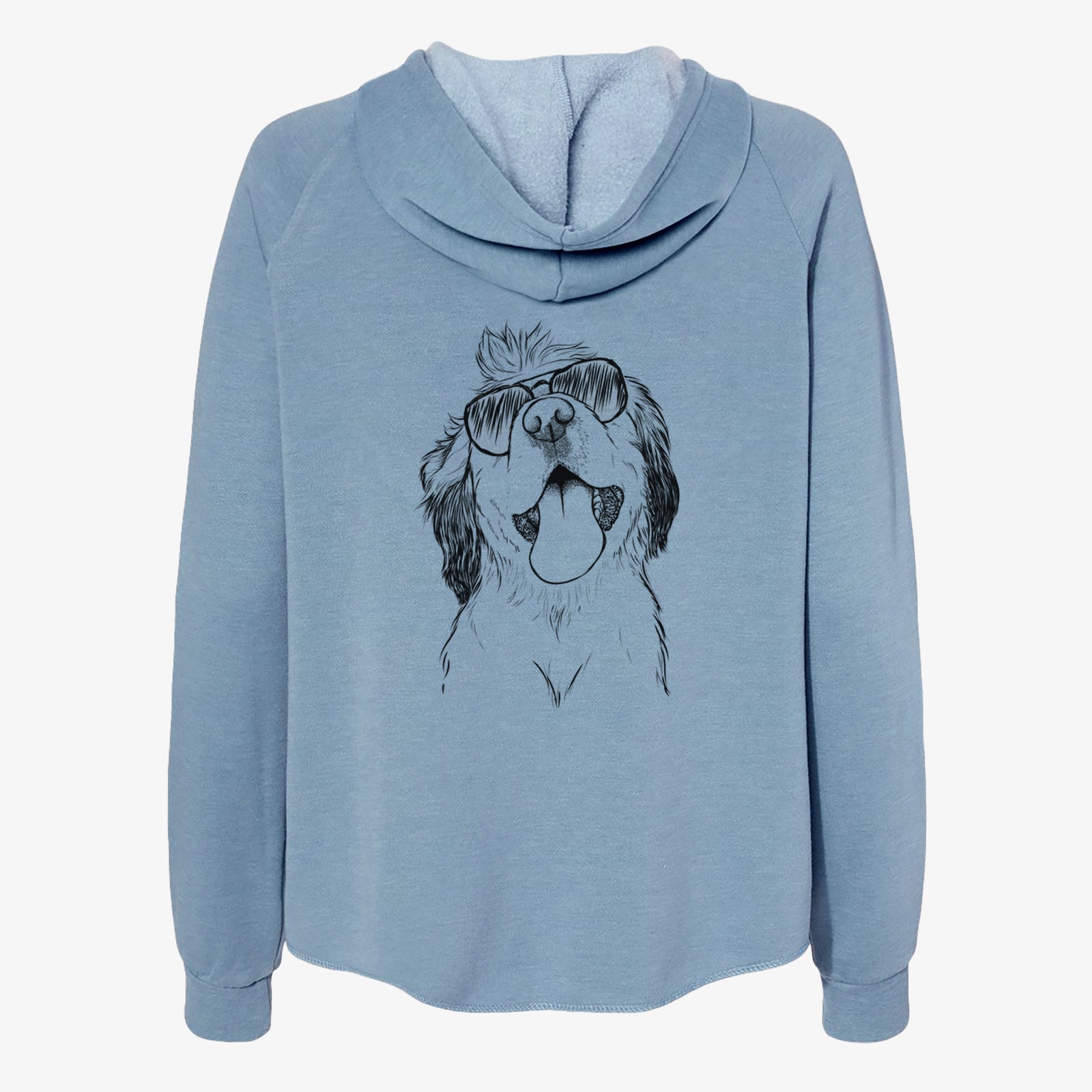 Sven the Double Merle Spaniel Aussie Mix - Women's Cali Wave Zip-Up Sweatshirt