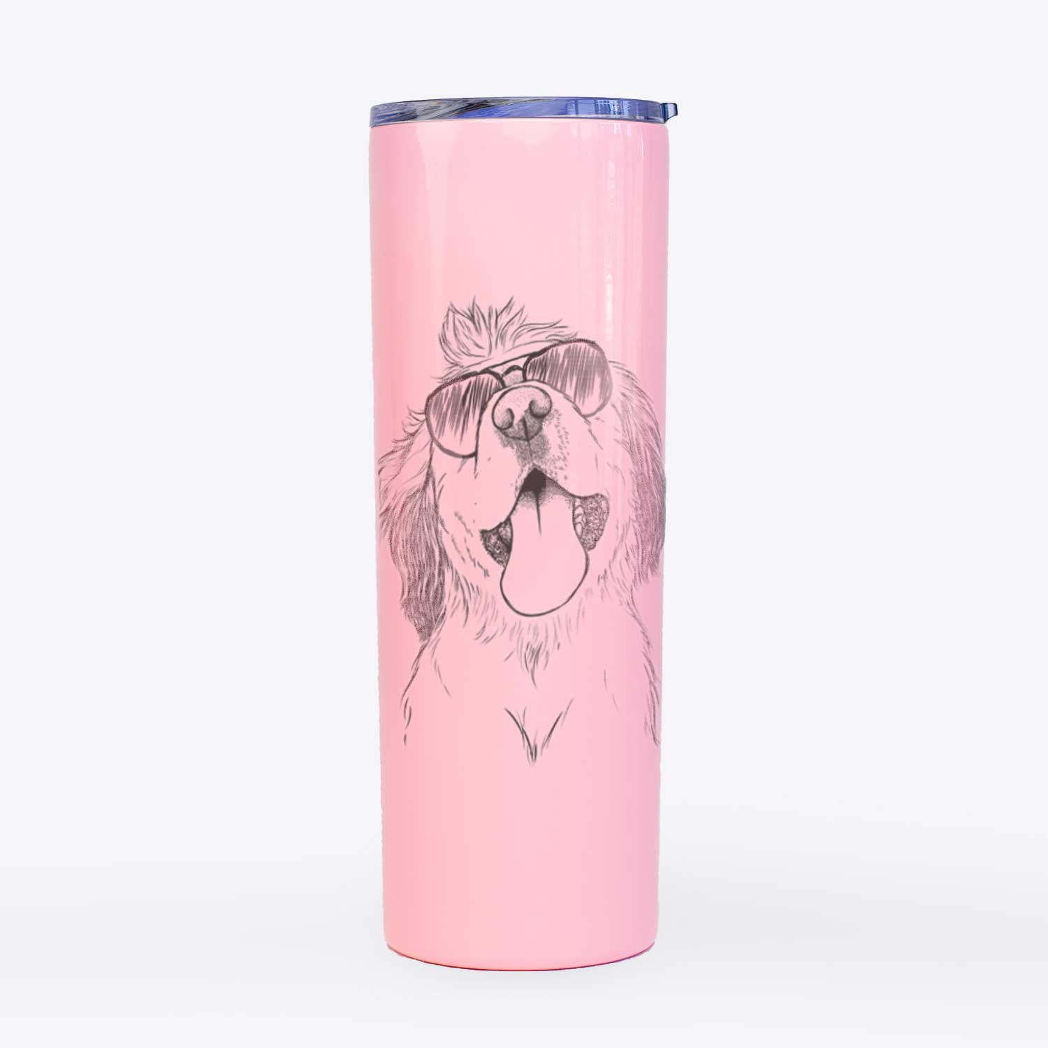 Sven the Double Merle Spaniel Aussie Mix - 20oz Skinny Tumbler