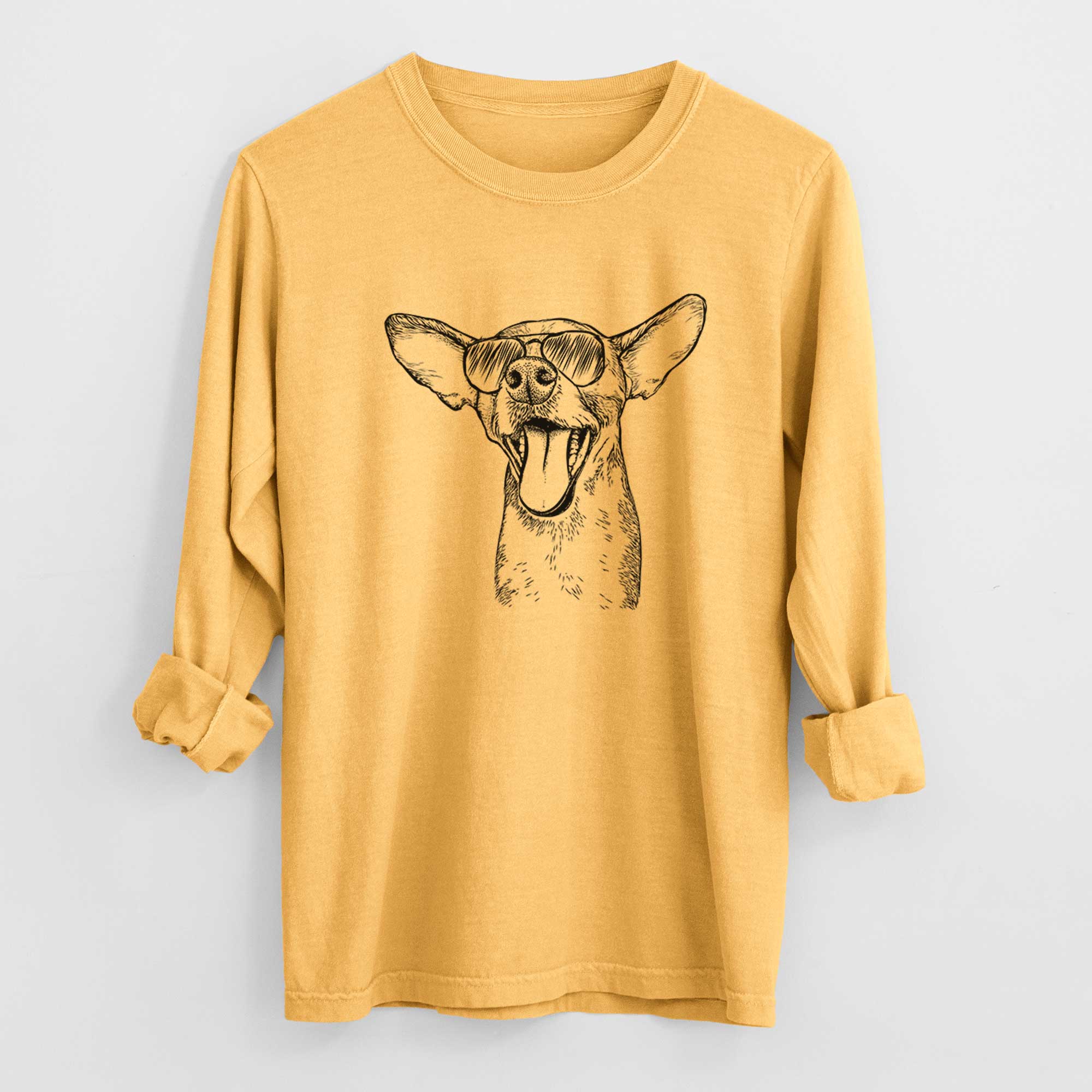 Aviators SweetBailey the Chihuahua Mix - Heavyweight 100% Cotton Long Sleeve