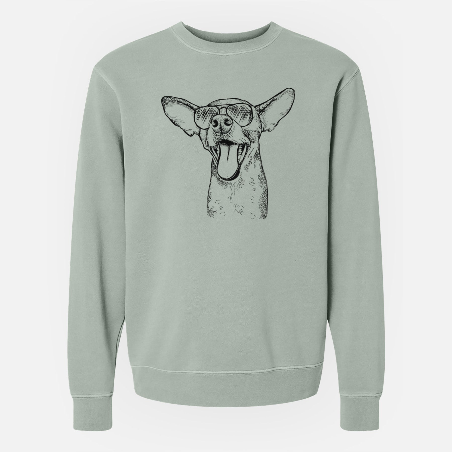 Aviator SweetBailey the Chihuahua Mix - Unisex Pigment Dyed Crew Sweatshirt