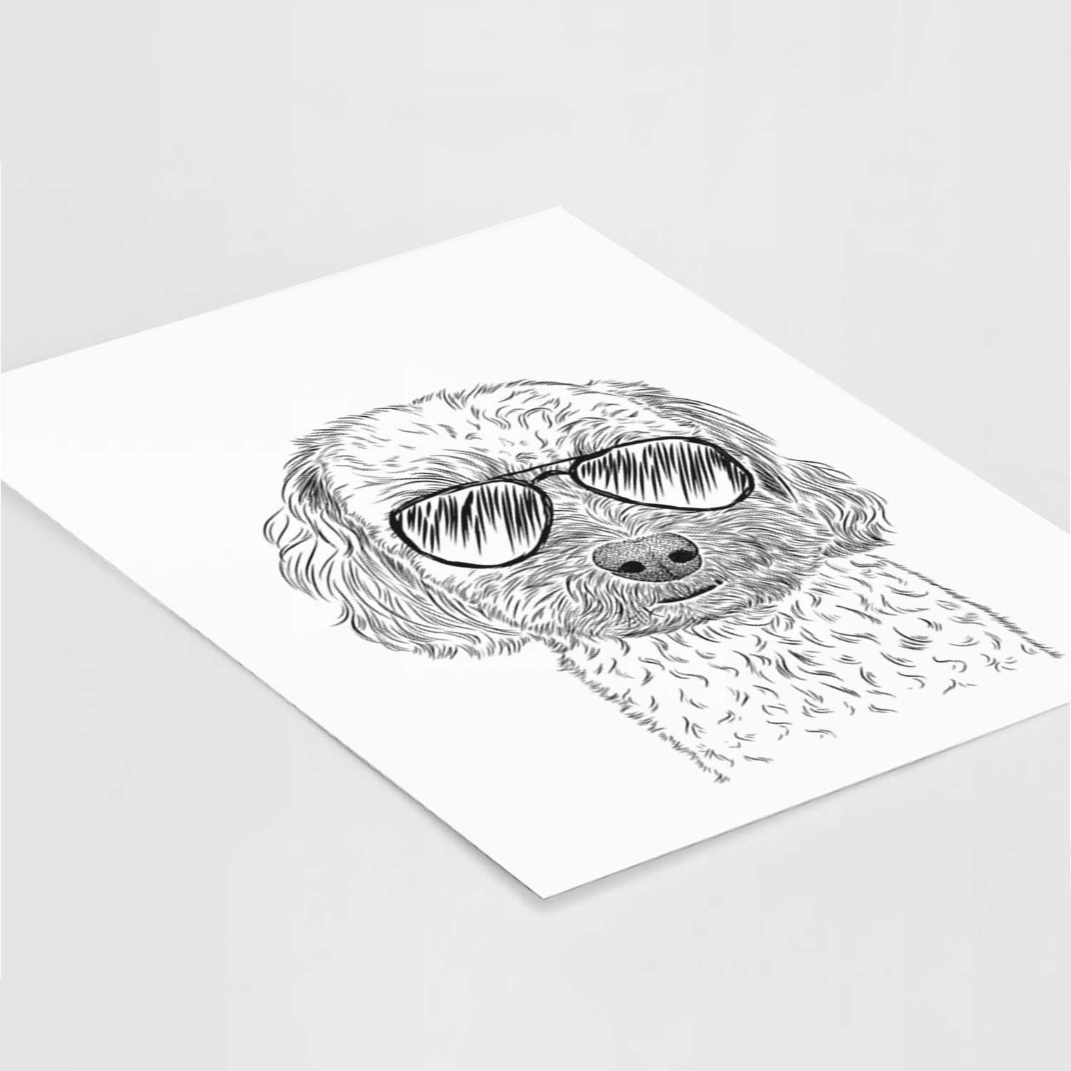 Sweet George the Mixed Breed Art Print